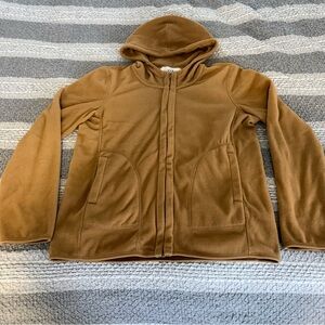 H&M Tan Fleece Zip-Up Hoodie